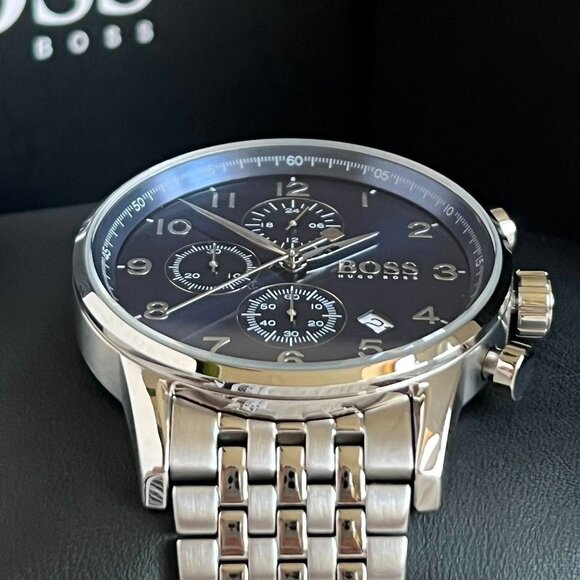 Hugo Boss Men’s Blue Navigator Chronograph Watch (HB1513498) NEW - Picture 12 of 12